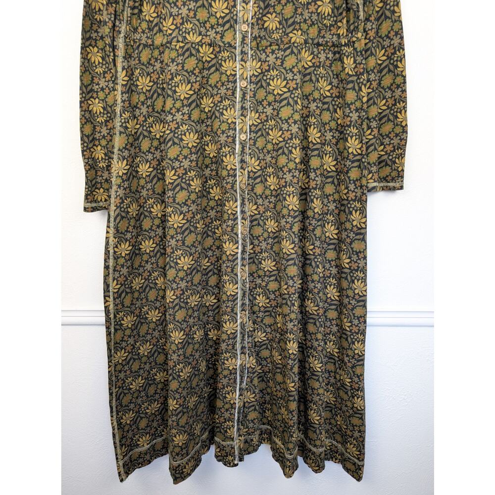 Natural Life Dress Christa Knit Cotton Floral Boho Cottagecore Black Size XL - Picture 6 of 13